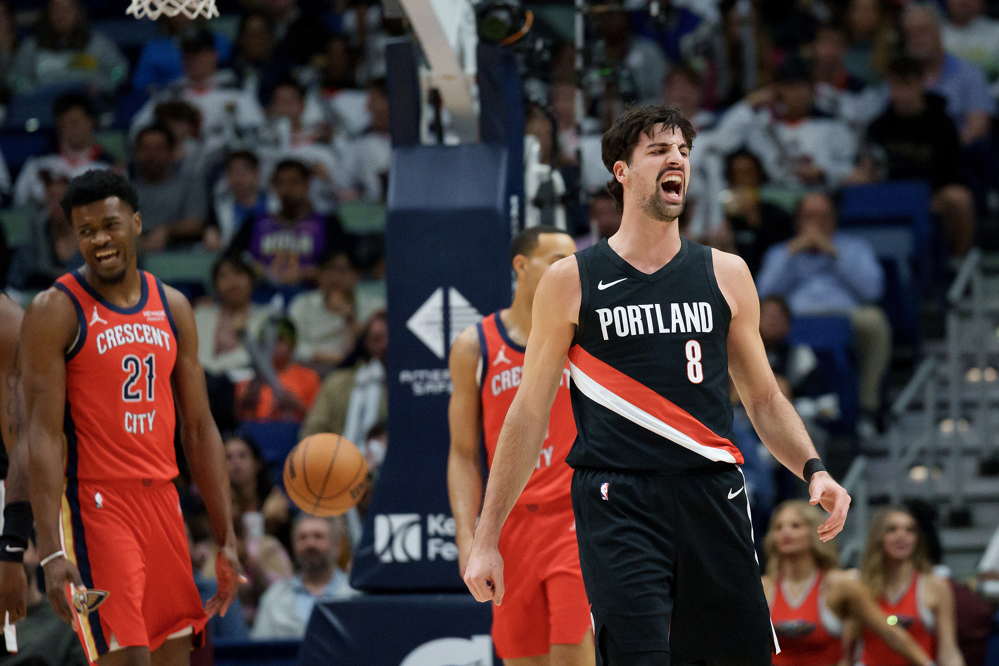 阿夫迪亚34+7+11杨瀚森登场未得分 开拓者击败鹈鹕